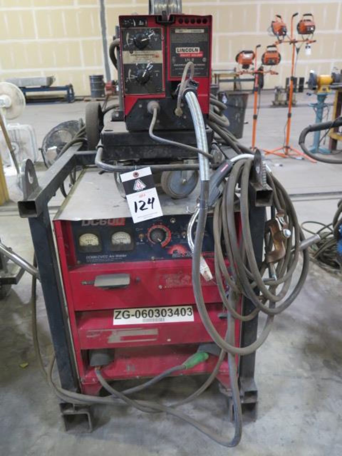 Lincoln DC-600 CV/CC Arc Welding Power Source s/n U1060303403 w/ Lincoln LN-8 Wire Feeder SOLD AS IS