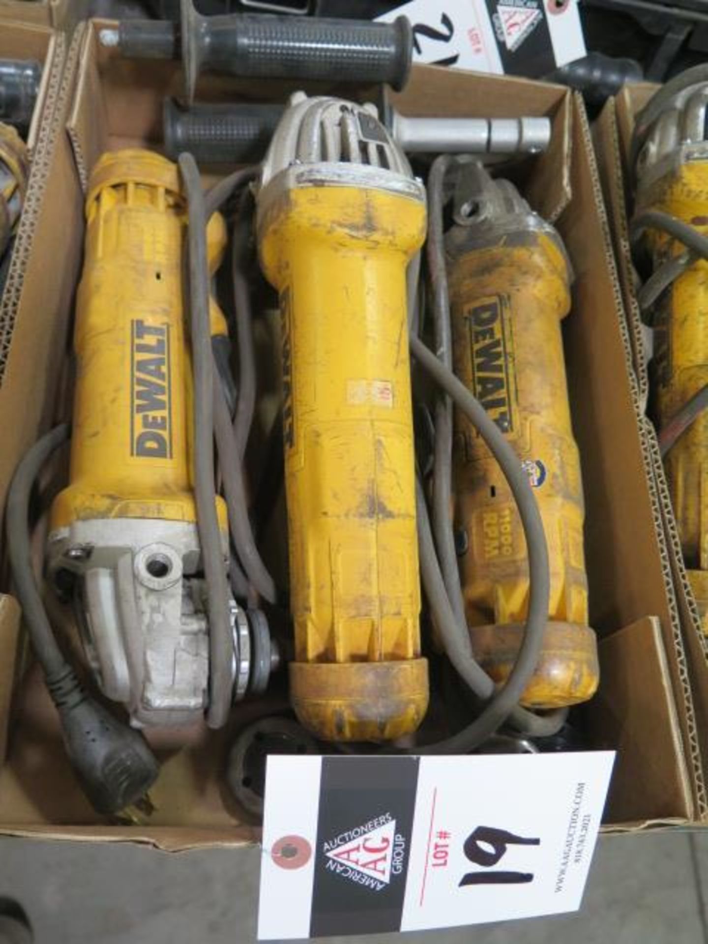 DeWalt Angle Grinders (3) (SOLD AS-IS - NO WATRRANTY)