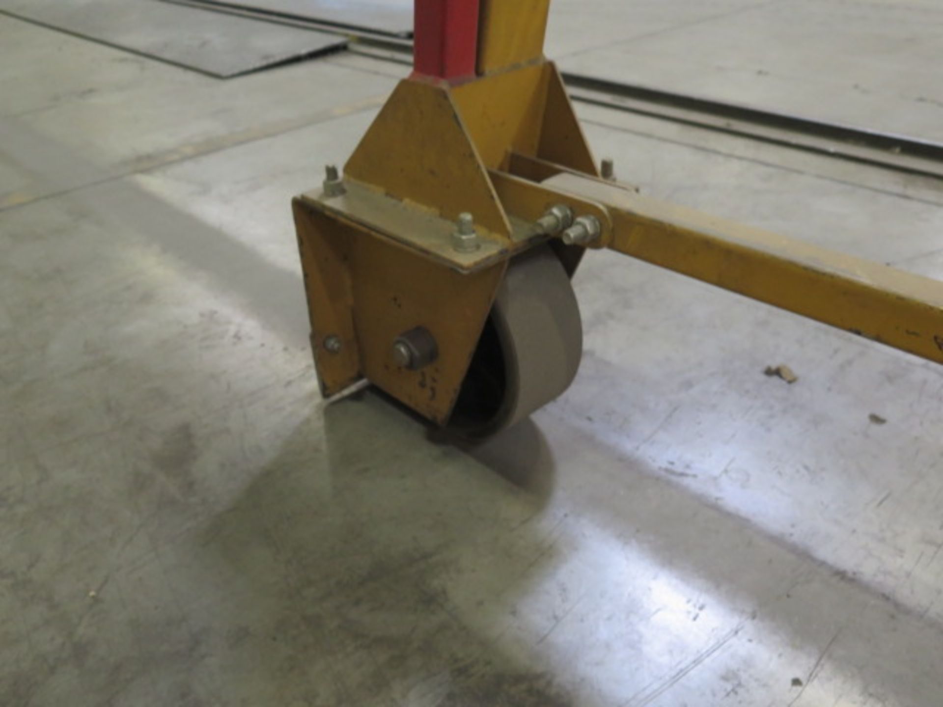 3 Ton Cap Rolling A-Frame Gantry w/ 20 1/2’ Span, Remote Control, 50’ Track & Electrical, SOLD AS IS - Image 4 of 11
