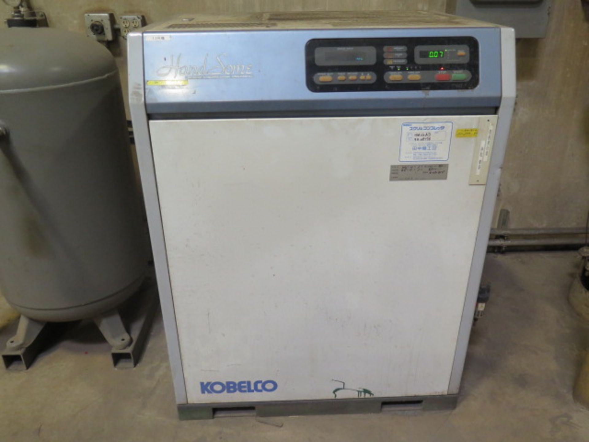 Kobelco "Hand Some" HM22AD-5i Rotary Air Compressor w/ Digital Controls, 80 Gallon Tank, SOLD AS IS - Image 2 of 8