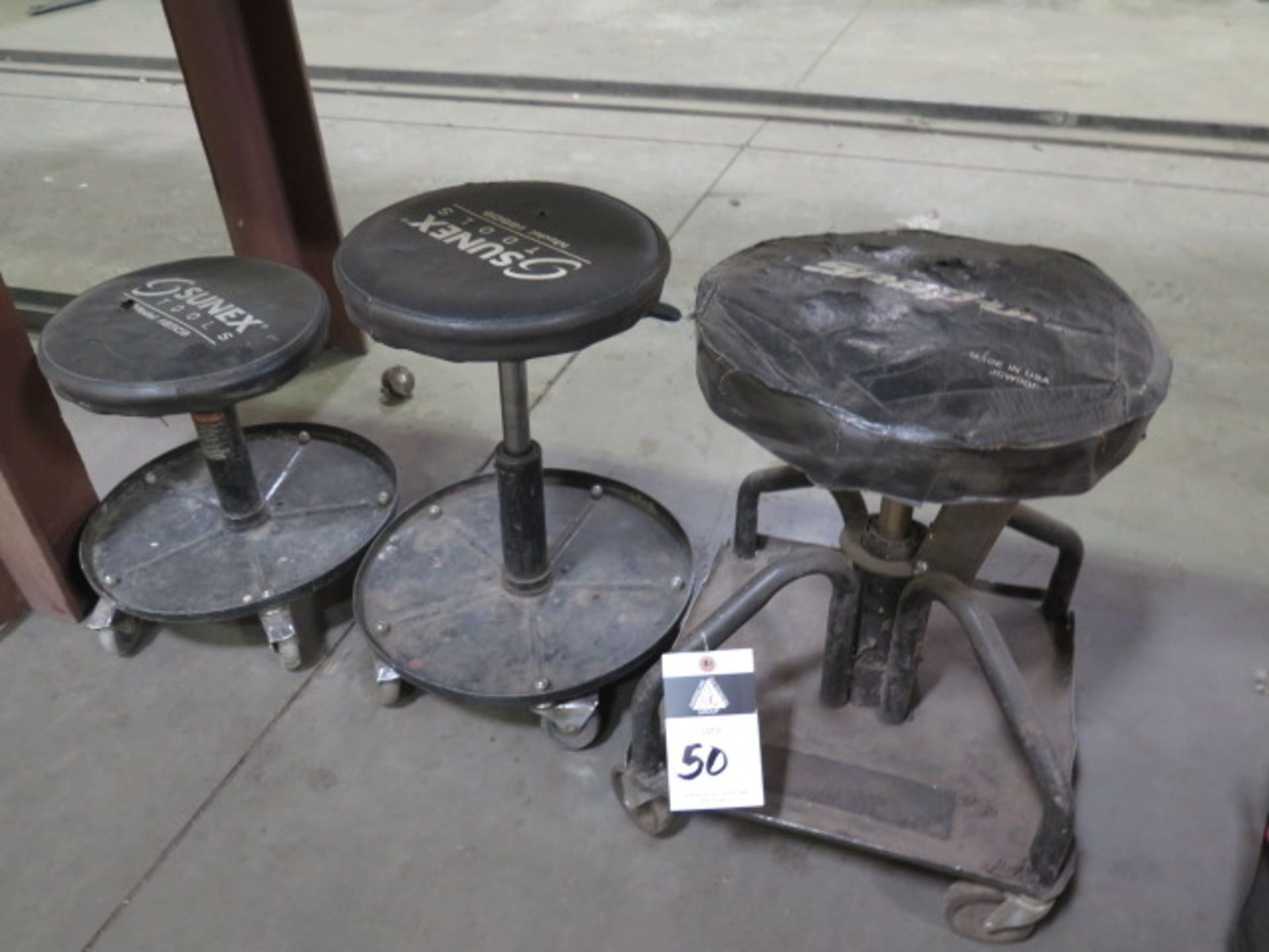 Rolling Shop Stools (3) (SOLD AS-IS - NO WATRRANTY)