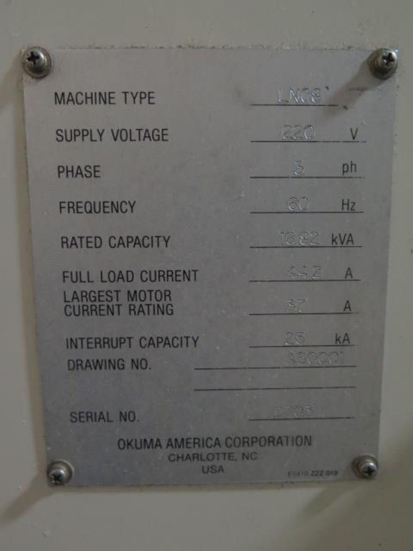 Okuma Cadet LNC-8C CNC Turning Center s/n 0806D703 w/ Okuma OSP700L, 12-Station Turret, SOLD AS IS - Image 16 of 17