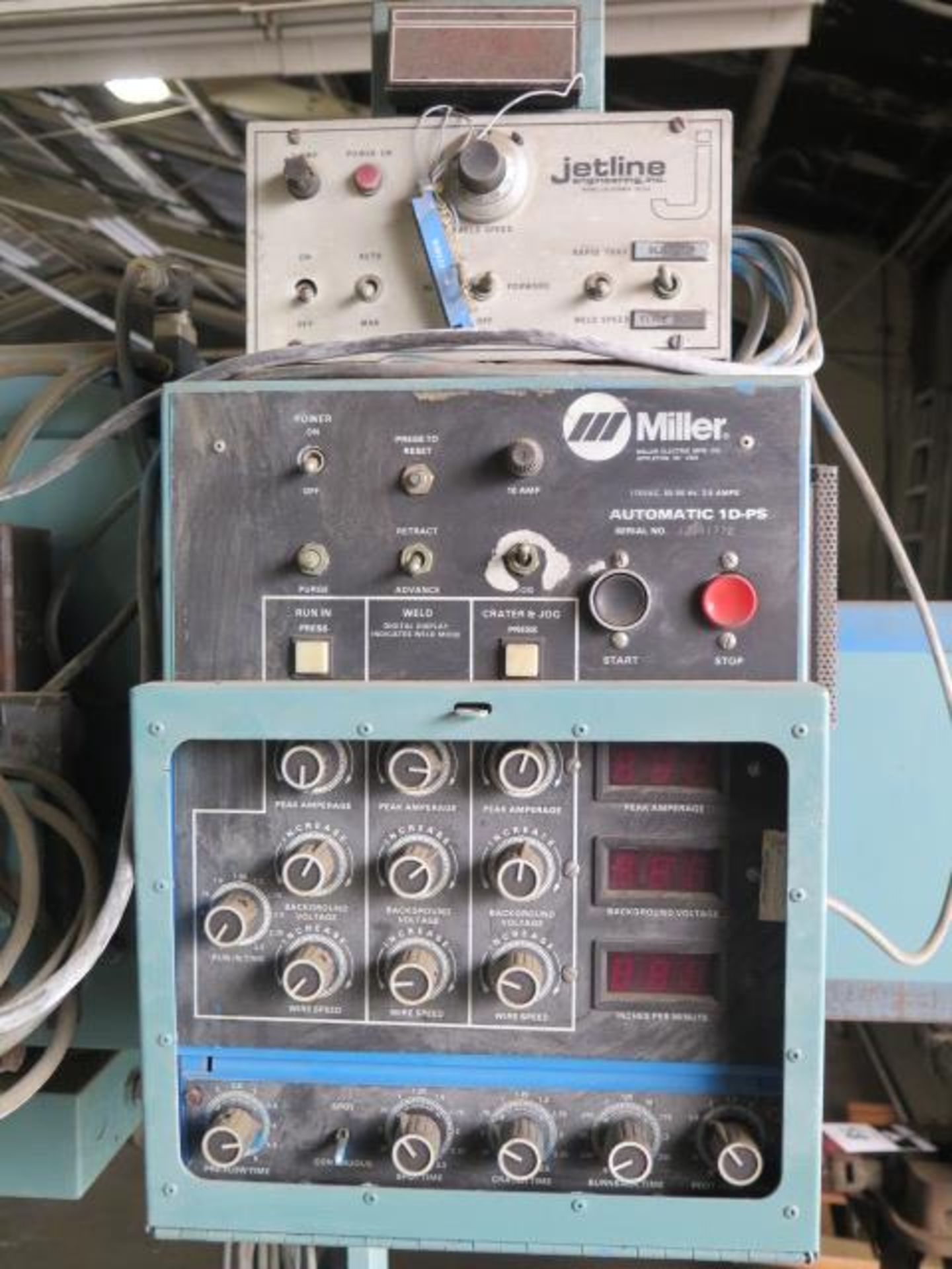 Jetline 84” Seam Welder w/ Jetline 9026 Carriage Control, Miller Auto 1D-PS, NEED REPAIR, SOLD AS IS - Image 9 of 10