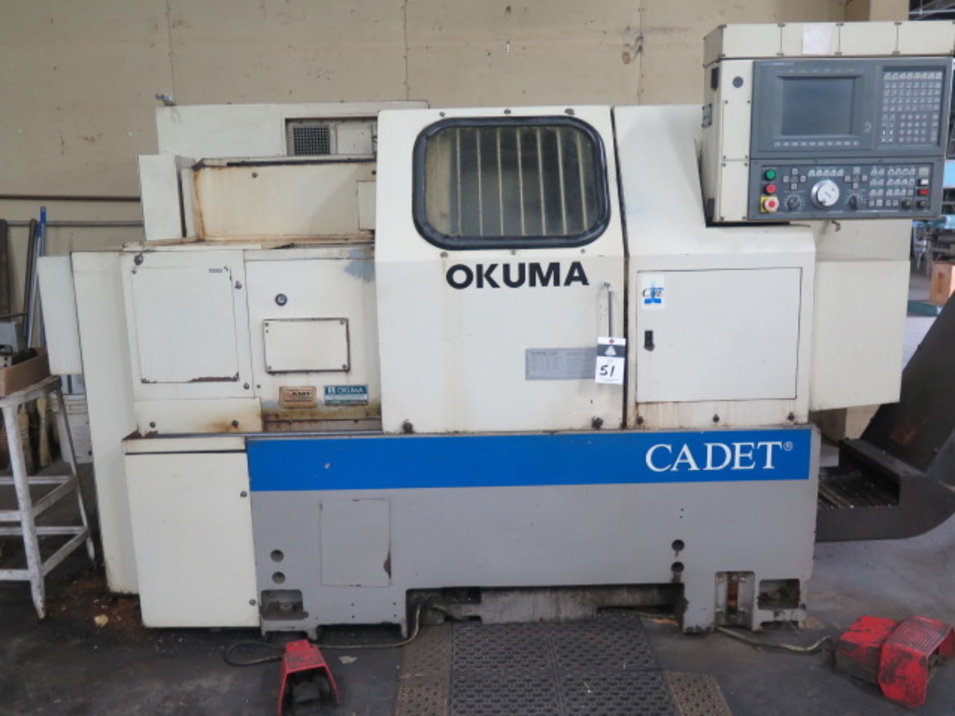 Okuma Cadet LNC-8C CNC Turning Center s/n 0806D703 w/ Okuma OSP700L, 12-Station Turret, SOLD AS IS