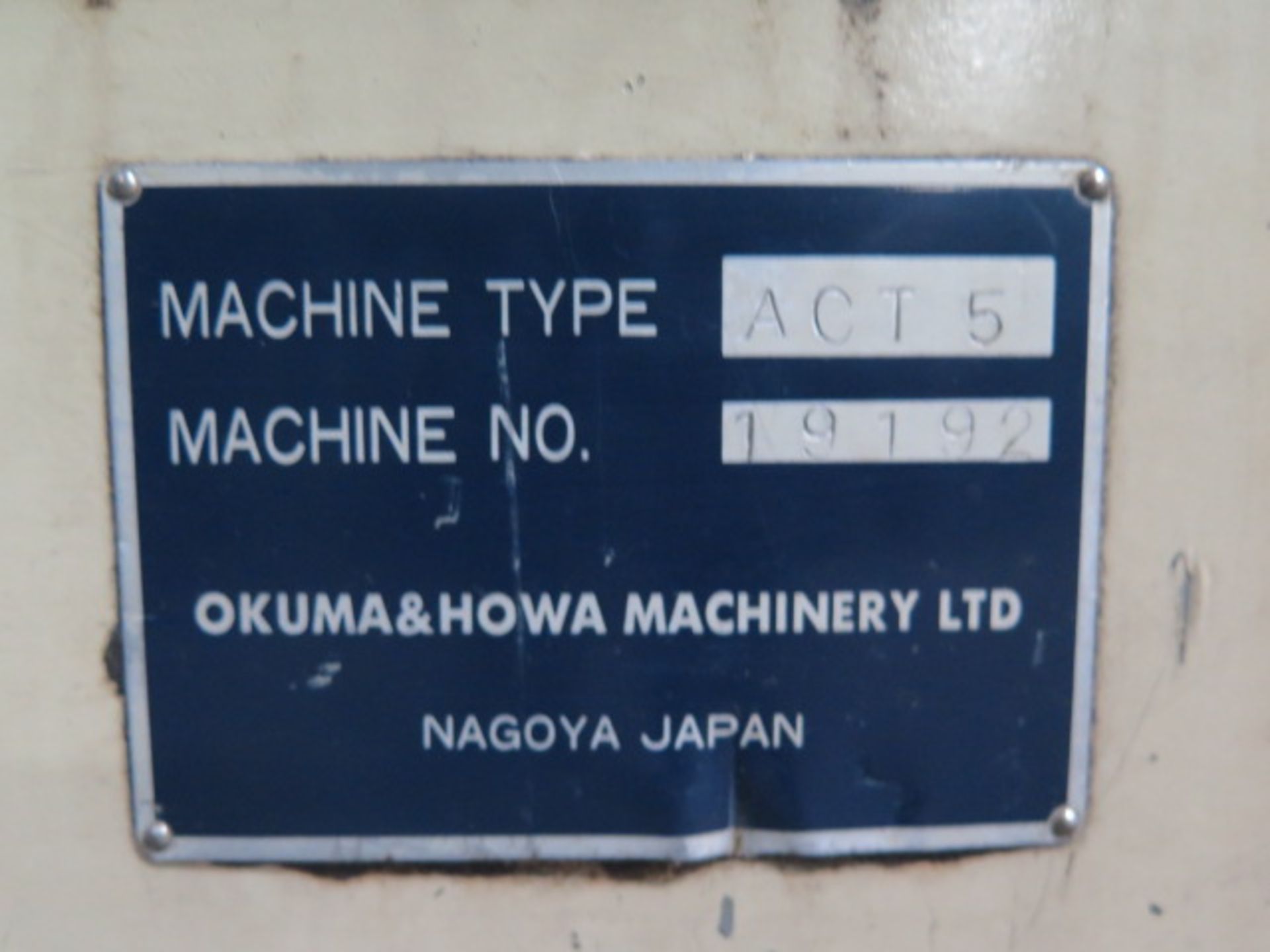 Okuma & Howa ACT 5L CNC Turning Center s/n 19192 w/ Fanuc 0T Controls, 12-Station Turret, SOLD AS IS - Image 15 of 15