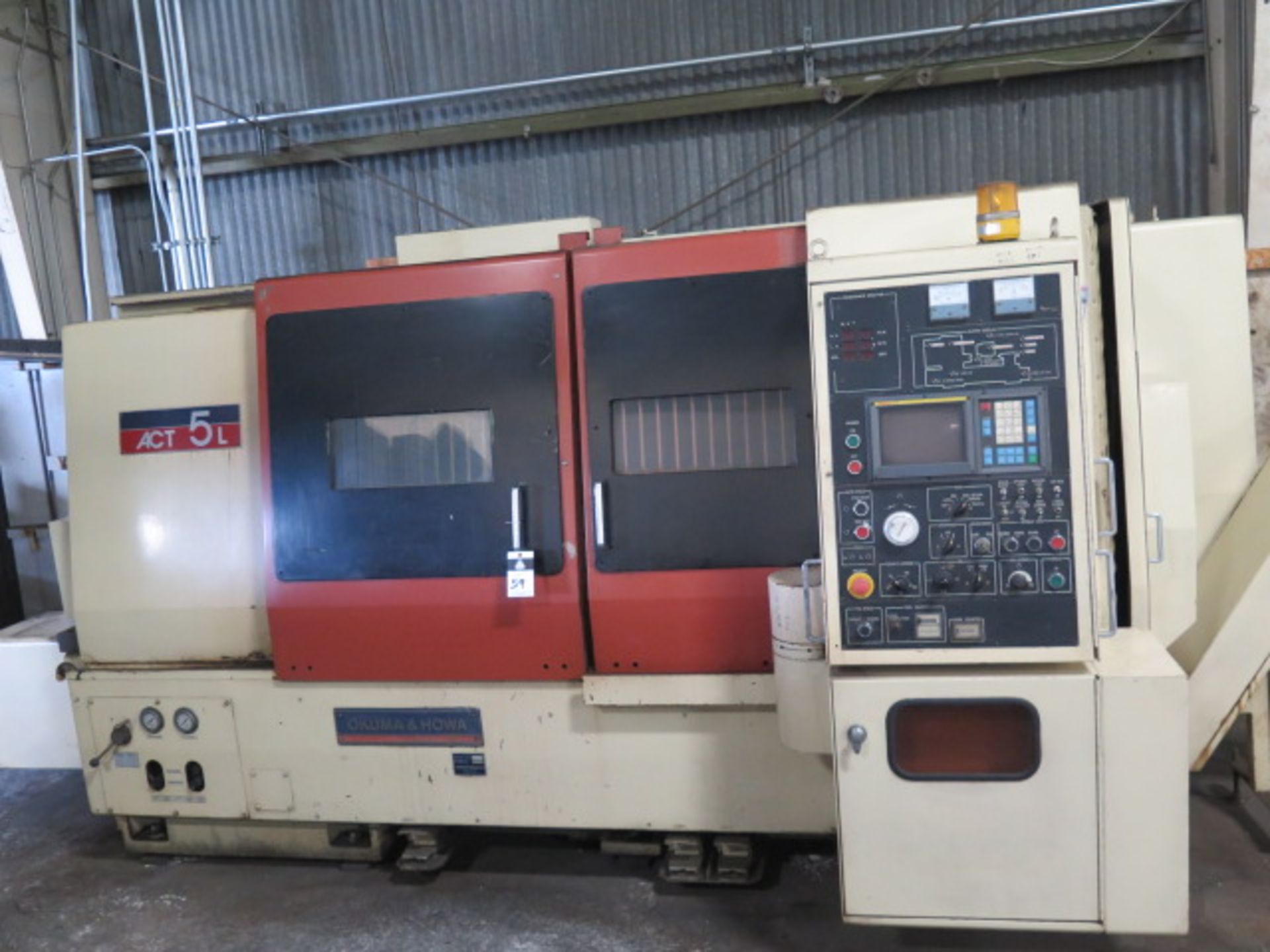 Okuma & Howa ACT 5L CNC Turning Center s/n 19192 w/ Fanuc 0T Controls, 12-Station Turret, SOLD AS IS