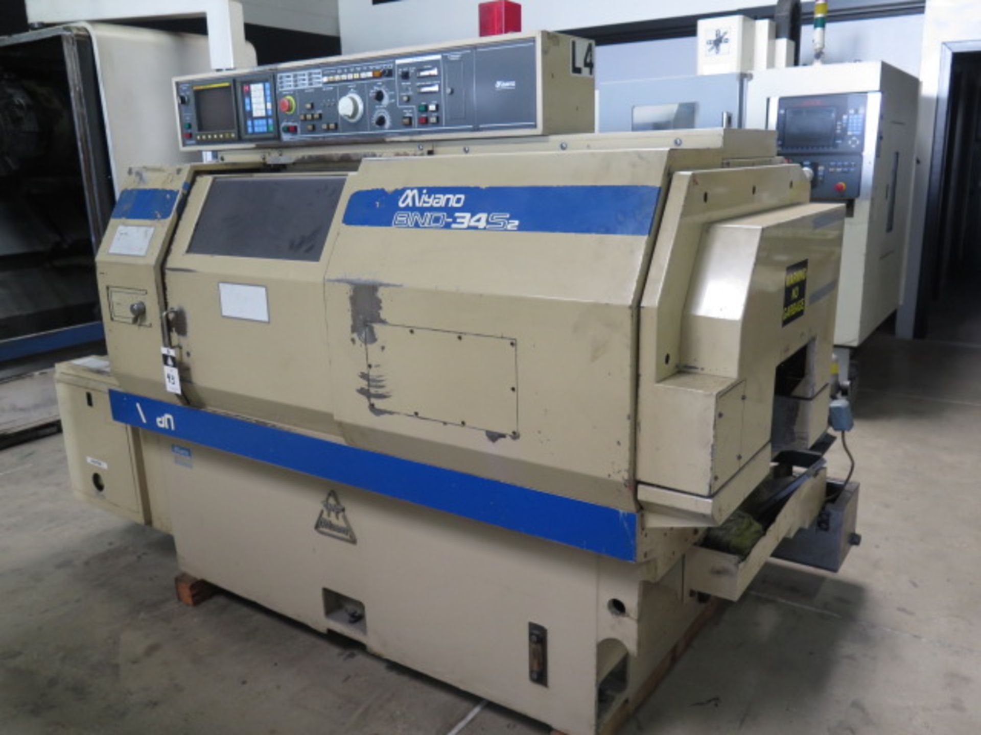 Miyano BND-34S2 4-Acis CNC Turning Center s/n BD30839S w/ Fanuc Series 0-T Controls, SOLD AS IS - Image 2 of 19