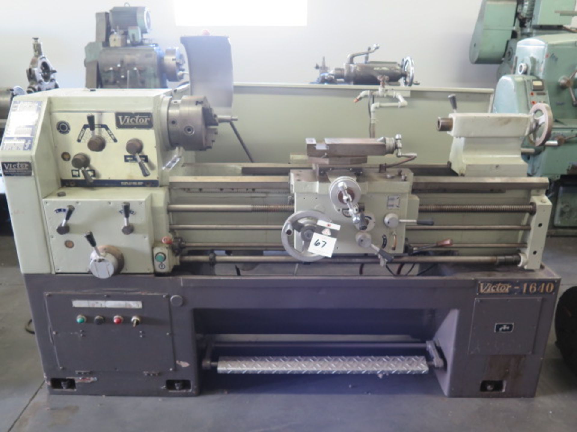 Victor 1640 16” x 40” Geared Gap Bed Lathe s/n 460583 w/ 65-1800 RPM, Taper Attachment, SOLD AS IS