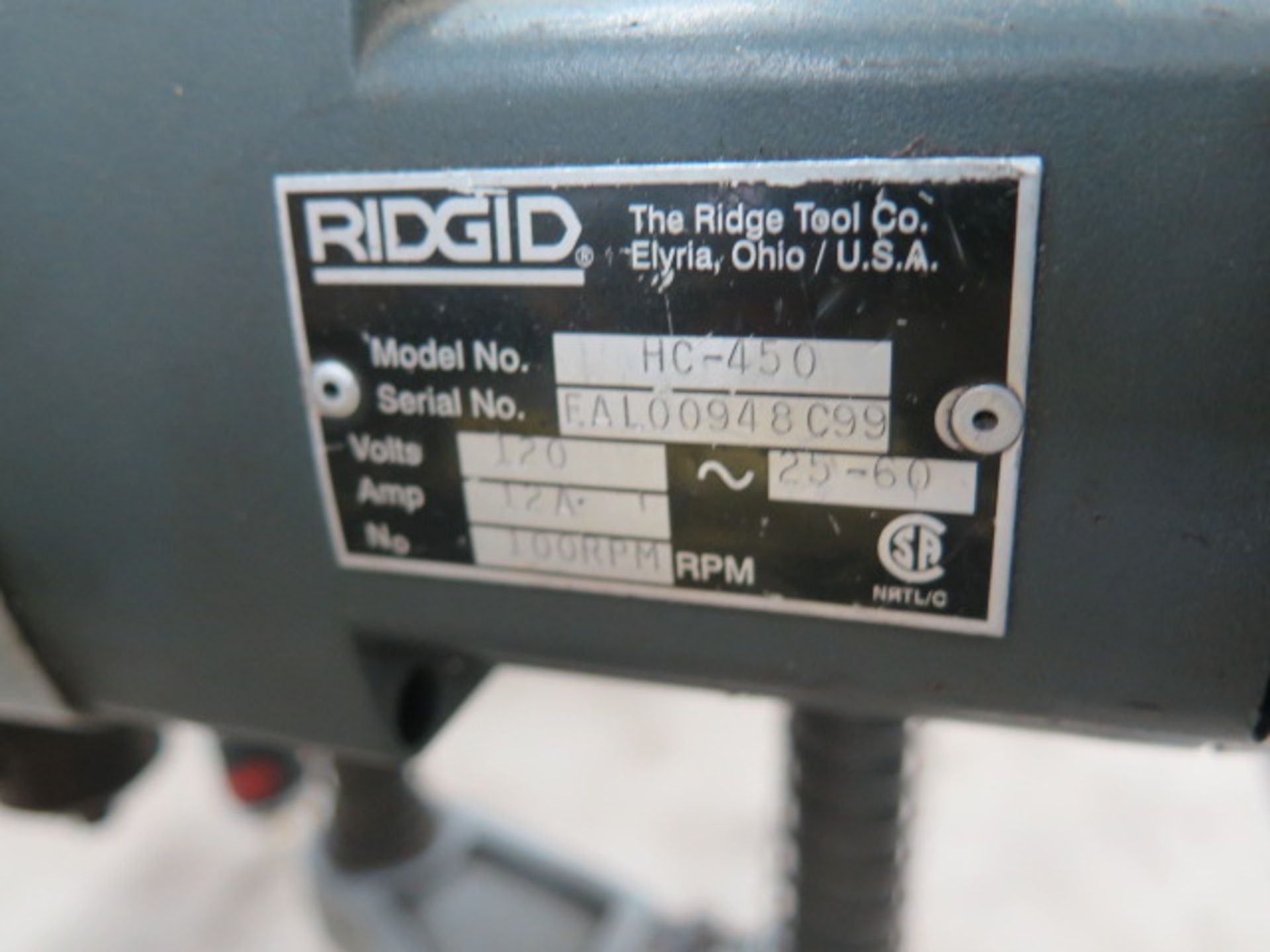 Rigid HC-450 Hole Cutting Machine (SOLD AS-IS - NO WARRANTY) - Image 5 of 8