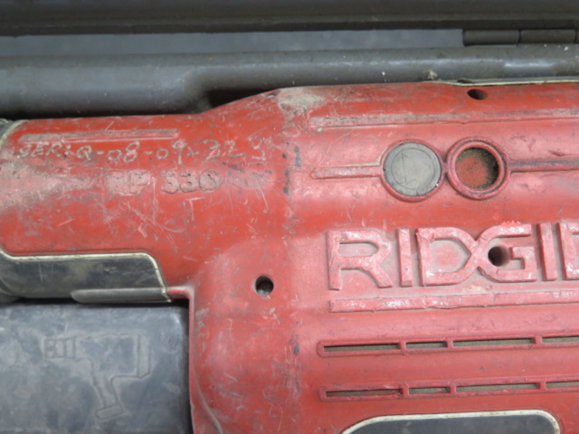 Rigid RP-330 Pressing Tool w/ (4) Pressing Die Heads, Battery, Charger (SOLD AS-IS - NO WARRANTY) - Image 3 of 5