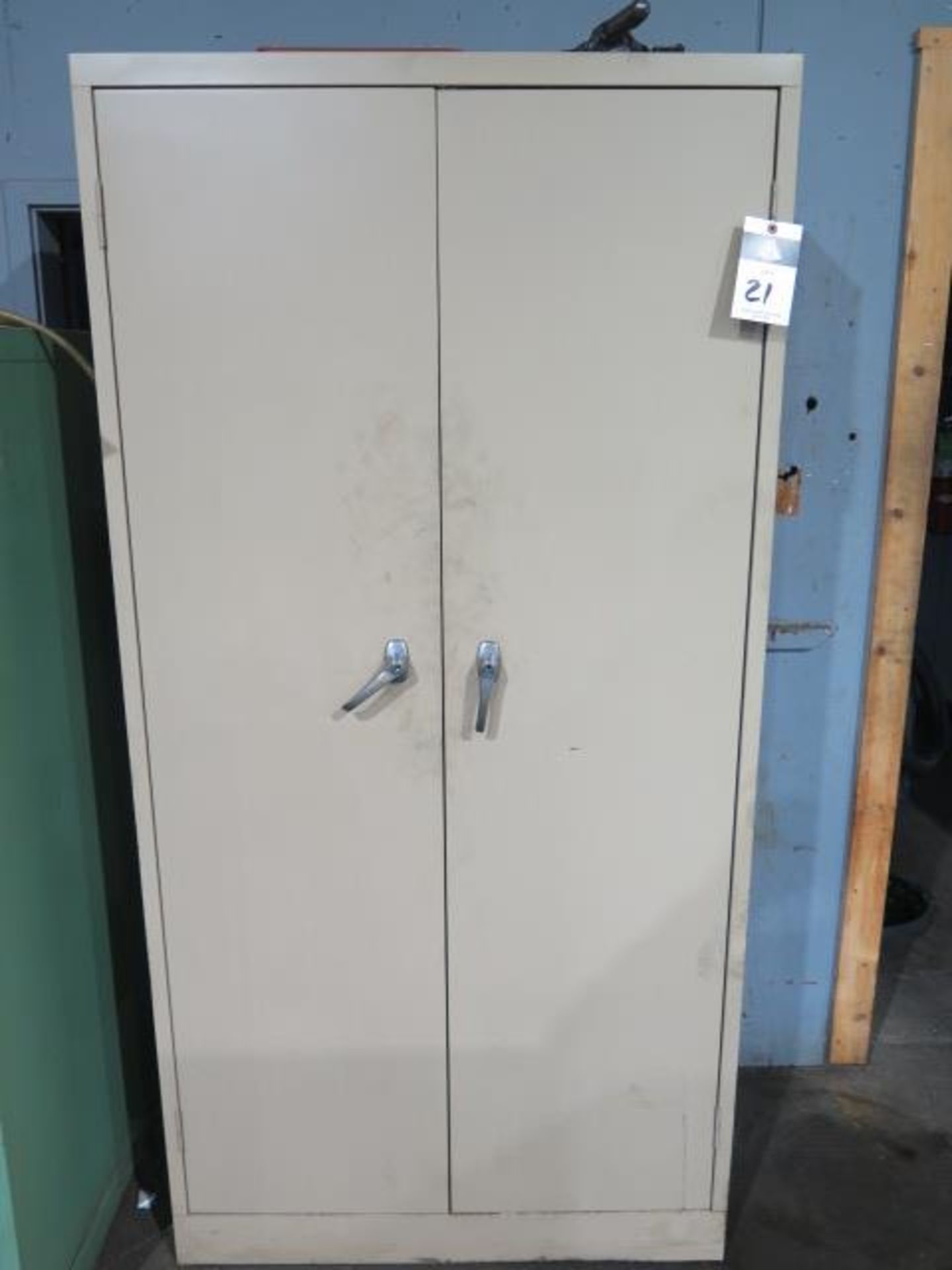 Storage Cabinet w/ Taps and Misc (SOLD AS-IS - NO WARRANTY)