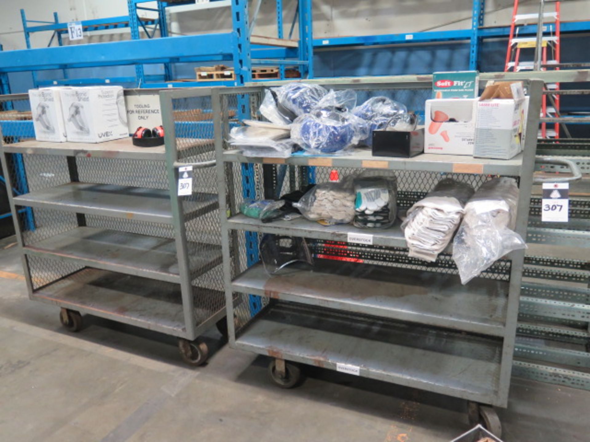 Stock Carts (2) w/ Safety Supplies (SOLD AS-IS - NO WARRANTY)