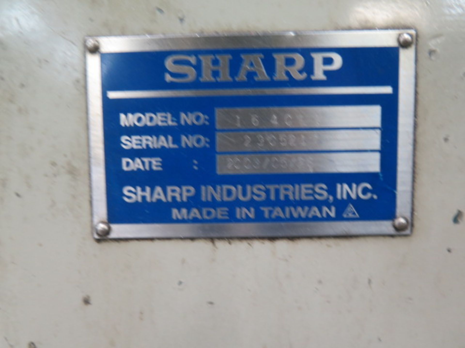 2003 Sharp 1640LV 16" x 40" Gap Bed Lathe s/n 2905217 w/ 20-2000 DVS Digital Variable, SOLD AS IS - Image 12 of 12