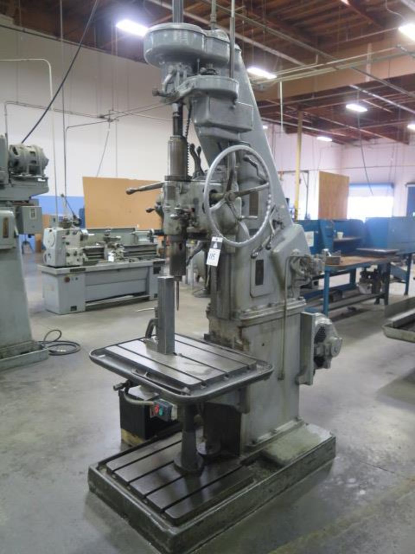 Barnes No. 262 Sliding Head Drill w/ 90-500 Geared RPM, Power Feed, 18" x 28" Table, SOLD AS IS