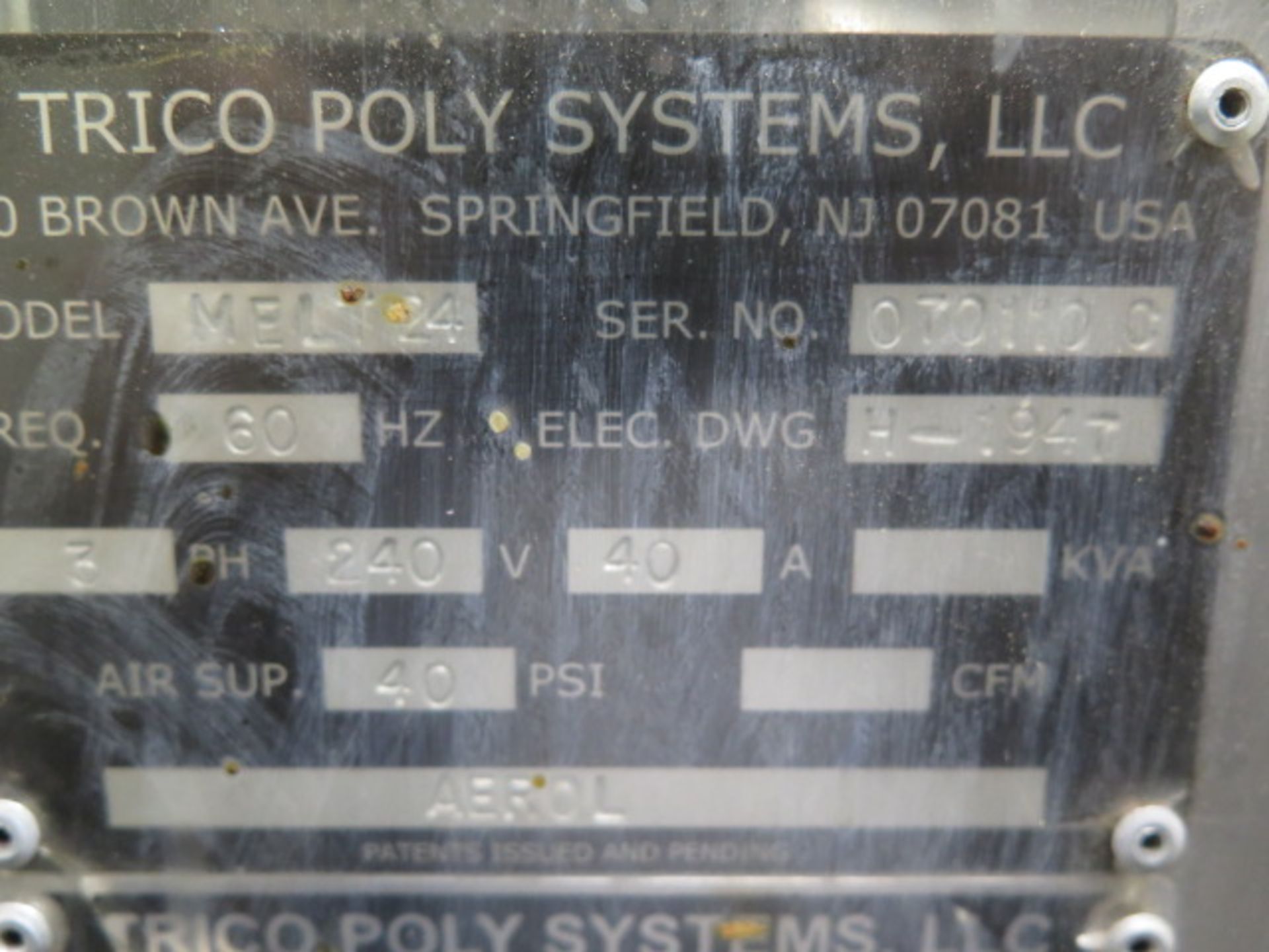 Trico Poly Systems mdl. MELT24 Mixing Tank s/n 070110C w/ (2) Color Pots (SOLD AS-IS - NO WARRANTY) - Image 5 of 6