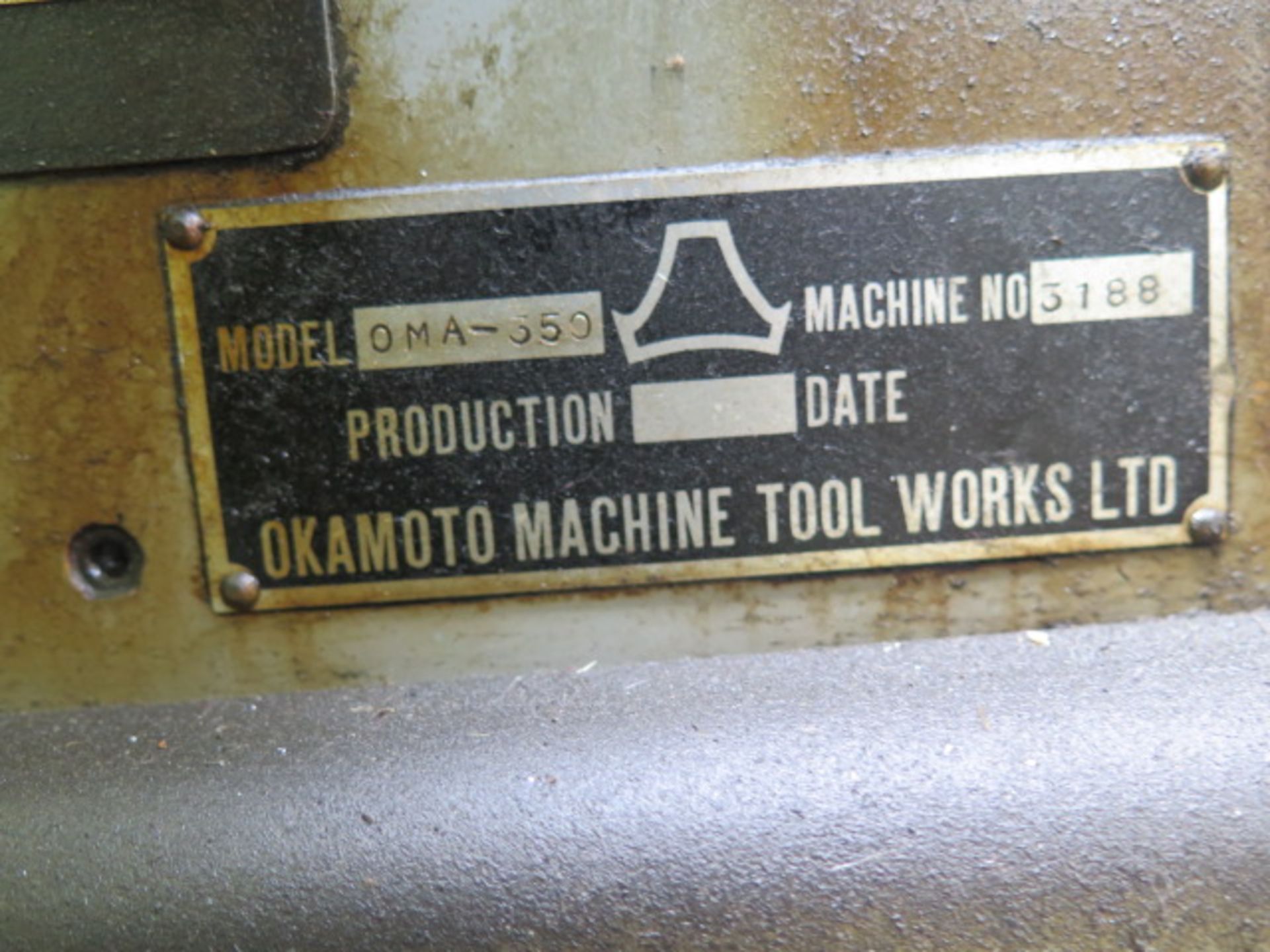 Okamoto OMA-350 6” x 12” Surface Grinder s/n 3188 w/ Electromagnetic Chuck (SOLD AS-IS - NO - Image 10 of 10