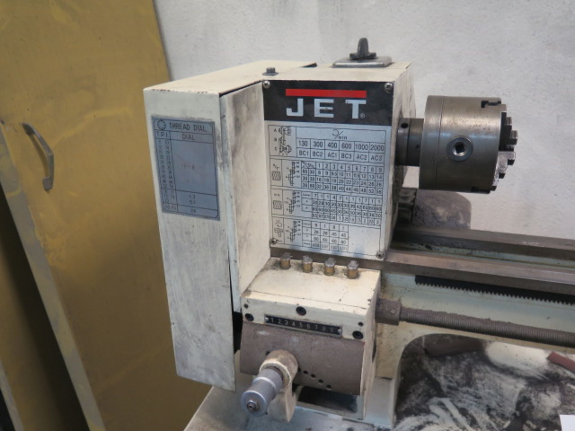 Jet BD-920N 9" x 20" Belt Drive Bench Lathe s/n 70201523 w/ 130-2000 RPM, Inch/mm Threading, - Image 4 of 9