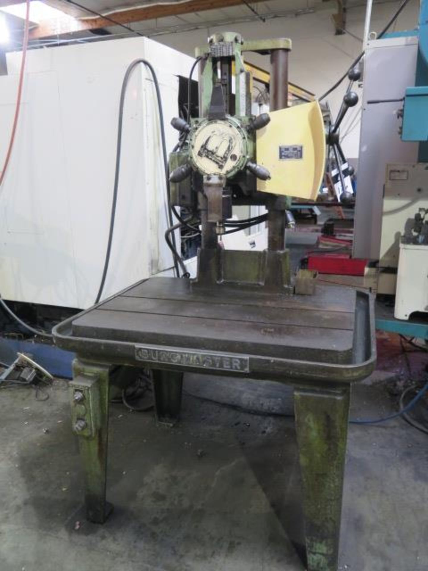 Burgmaster 6-Head Turret Drill Press w/ 31” x 40” Table (SOLD AS-IS - NO WARRANTY)