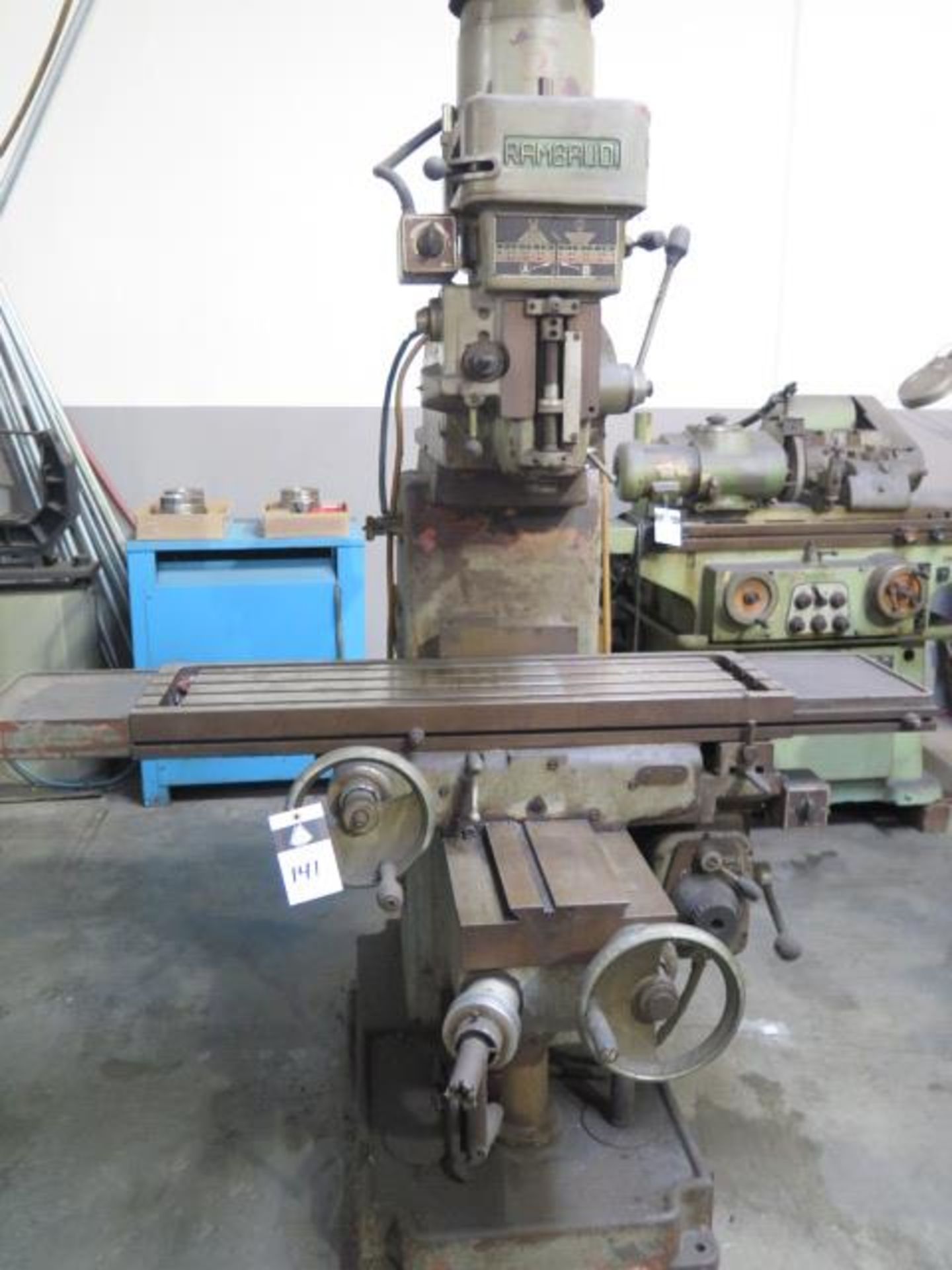 Rambaudi mdl. V2 Power Mill w/ 75-5700 RPM, 16-Speeds, R8 Spindle, PF, 12” x 52” Table SOLD AS IS