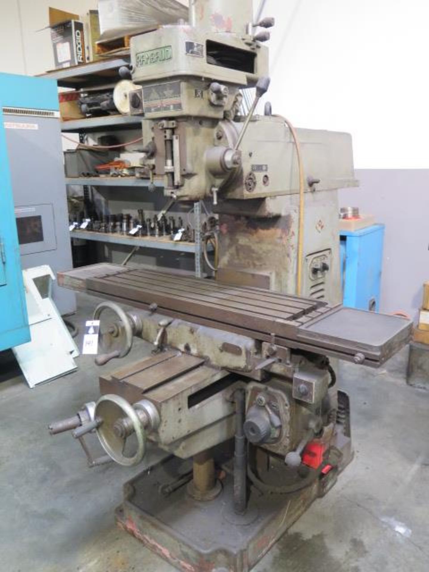 Rambaudi mdl. V2 Power Mill w/ 75-5700 RPM, 16-Speeds, R8 Spindle, PF, 12” x 52” Table SOLD AS IS - Image 2 of 5