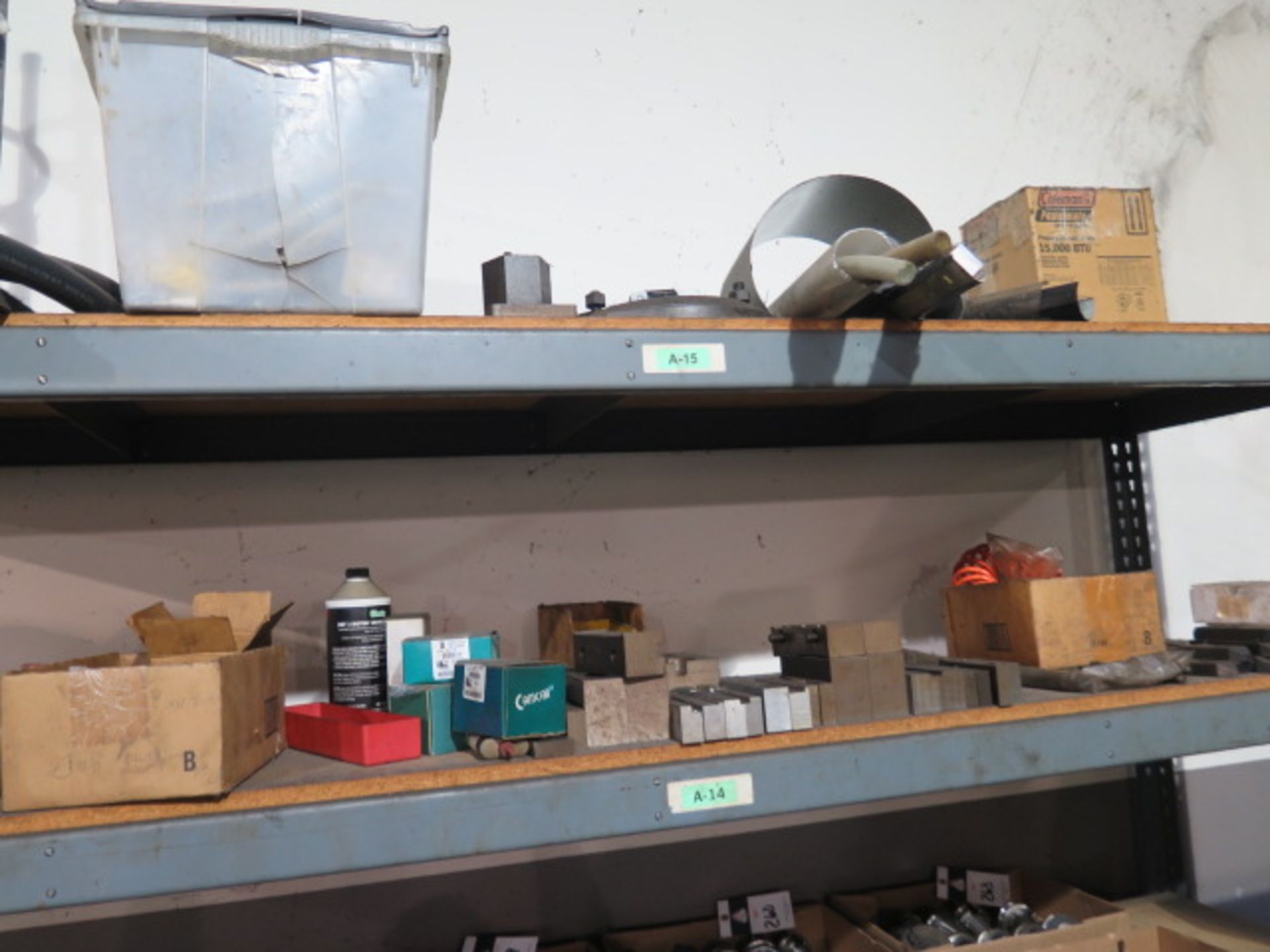 Shelf w/ Motors, Vise Jaws and Misc (SOLD AS-IS - NO WARRANTY) - Bild 2 aus 4