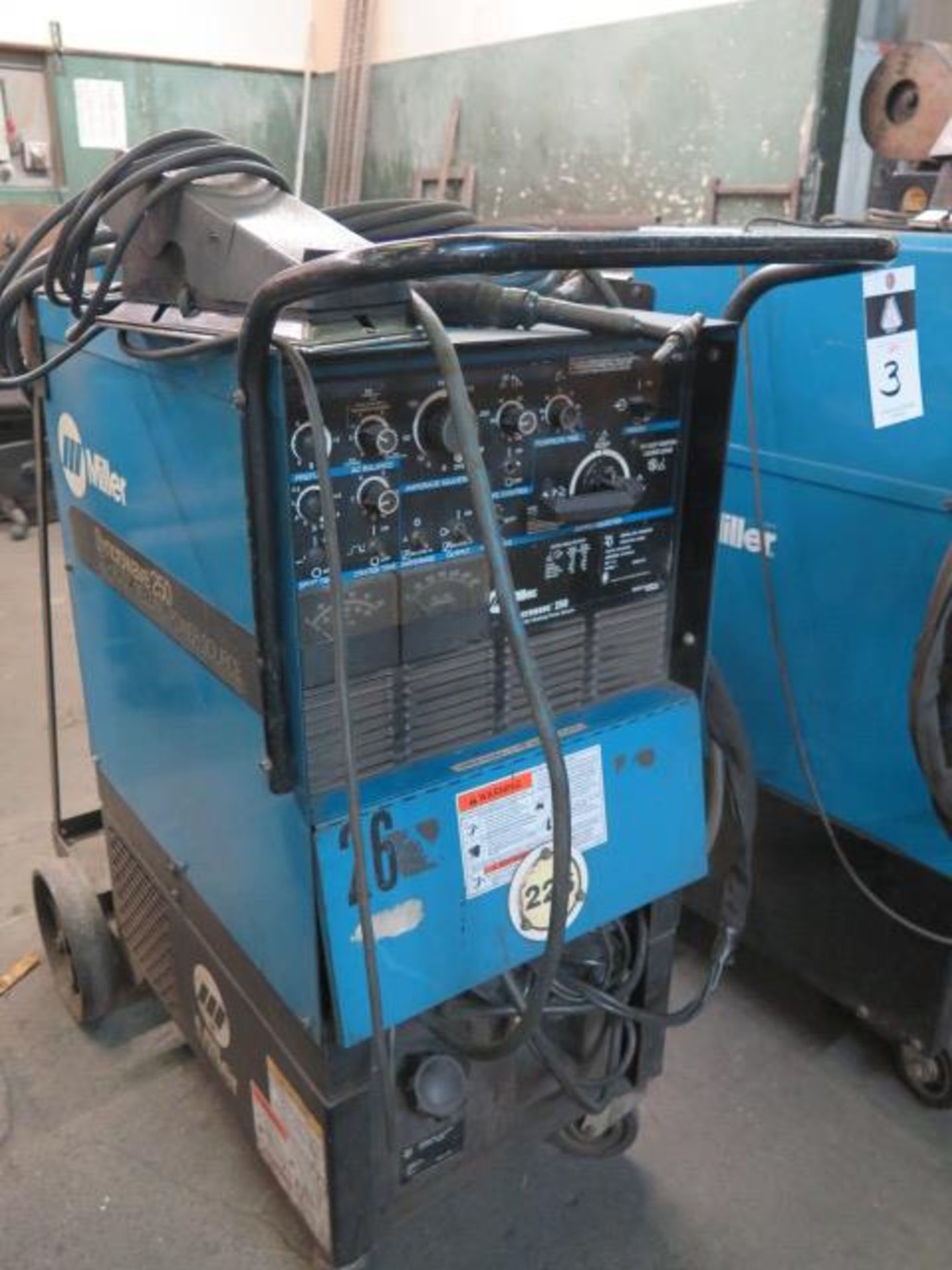 Miller Syncrowave 250 CC-AC/DC Arc welding Power Source s/n KH483474 w/ Cooler Cart SOLD AS-IS - Image 2 of 9