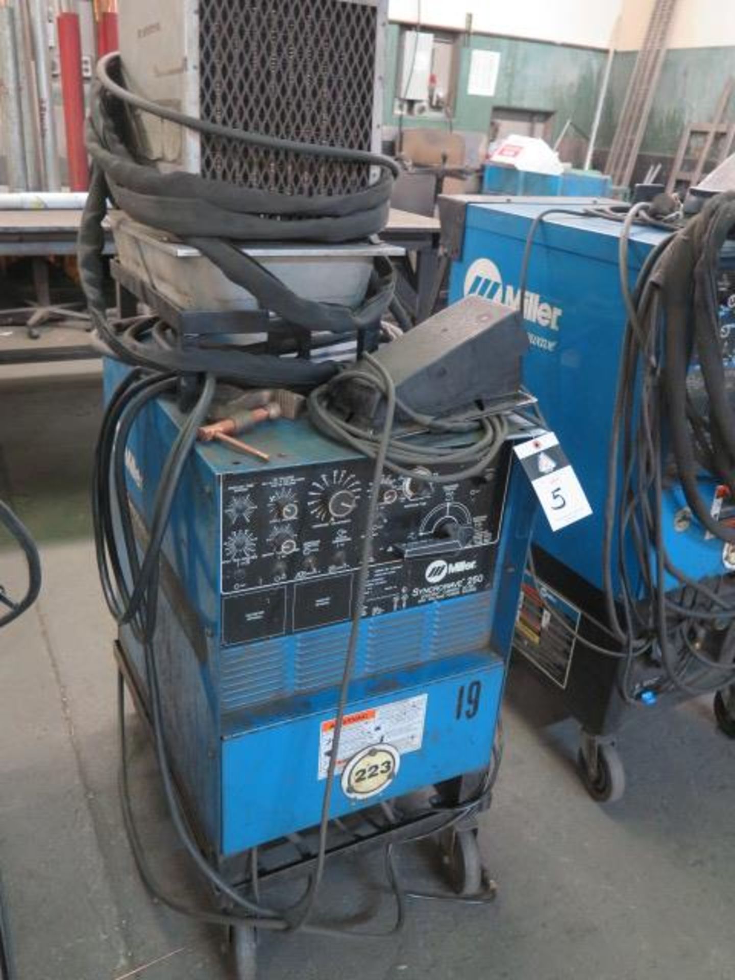 Miller Syncrowave 250 CC-AC/DC Arc Welding Power Source s/n KF945407 w/ Cart SOLD AS-IS - Image 2 of 7