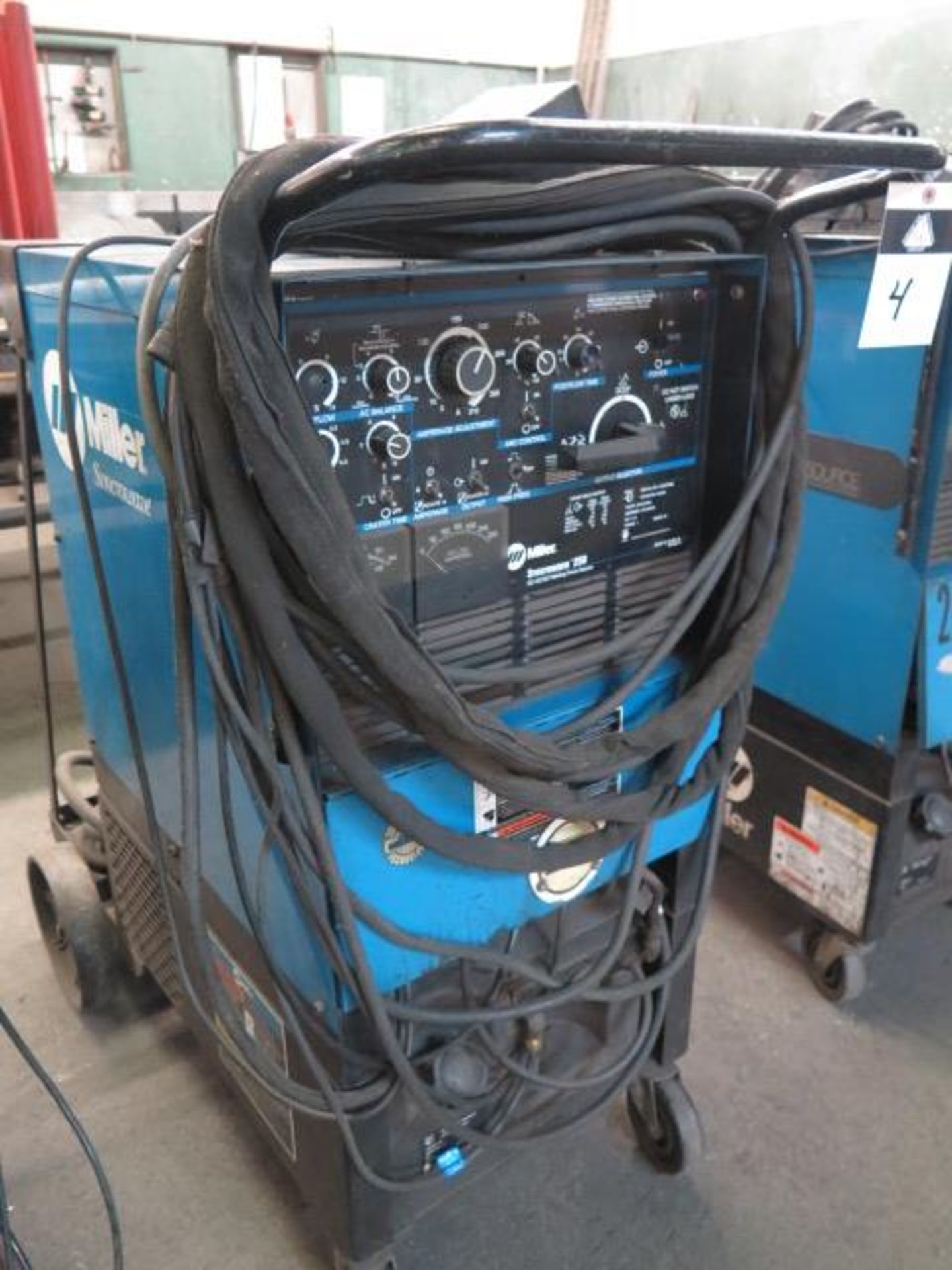 Miller Syncrowave 250 CC-AC/DC Arc Welding Power Source s/n KK257806. w/Cooler Cart SOLD AS-IS - Image 3 of 8