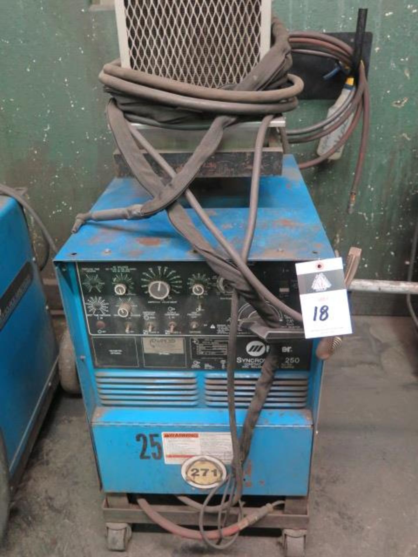 Miller Syncrowave 250 AC/DC Arc Welding Power Source s/n KA854929 w/ Cooler (SOLD AS-IS - N0