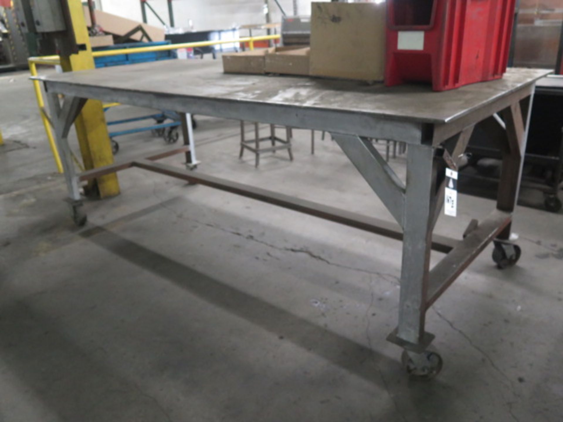 42" x 96" Rolling Welding Table (SOLD AS-IS - NO WARRANTY)