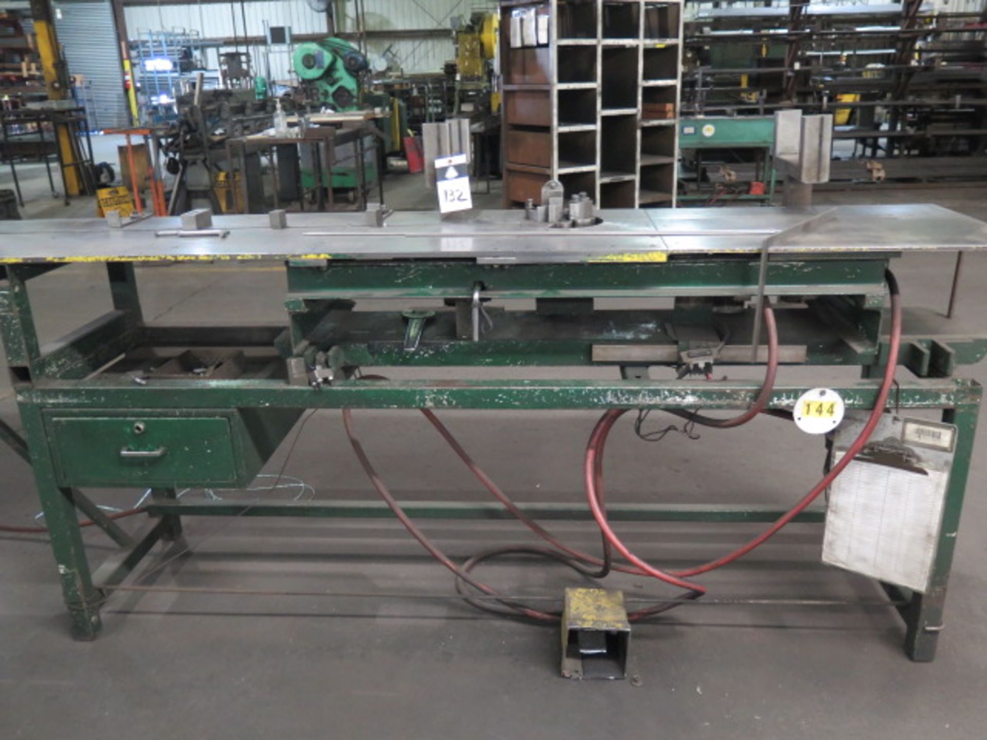 Custom Pneumatic Rotary Table Bender w/ 20" x 112" Table (SOLD AS-IS - N0 WARRANTY)