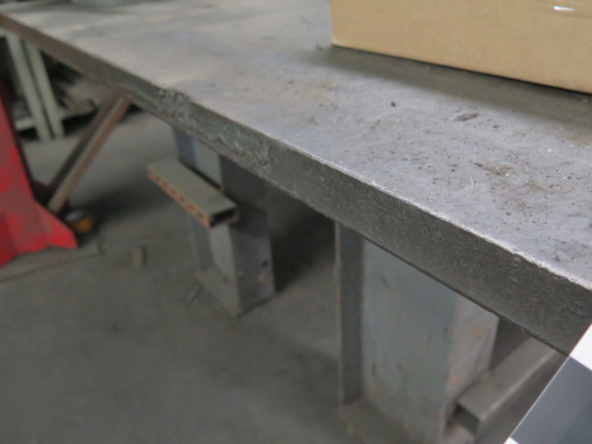 60" x 60" x 1 1/2" Steel Table w/ Bench Vise (SOLD AS-IS - N0 WARRANTY) - Image 2 of 4