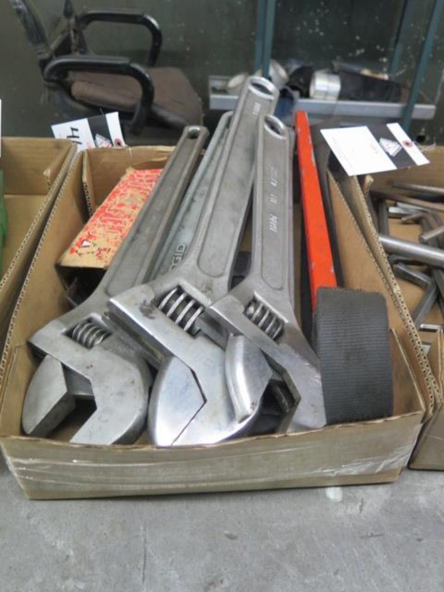 Pipe Wrenches and Strap Wrench (SOLD AS-IS - NO WARRANTY)