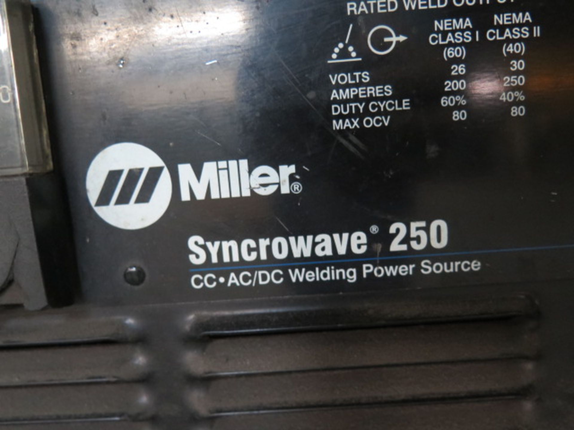 Miller Syncrowave 250 CC-AC/DC Arc welding Power Source s/n KH483474 w/ Cooler Cart SOLD AS-IS - Image 9 of 9