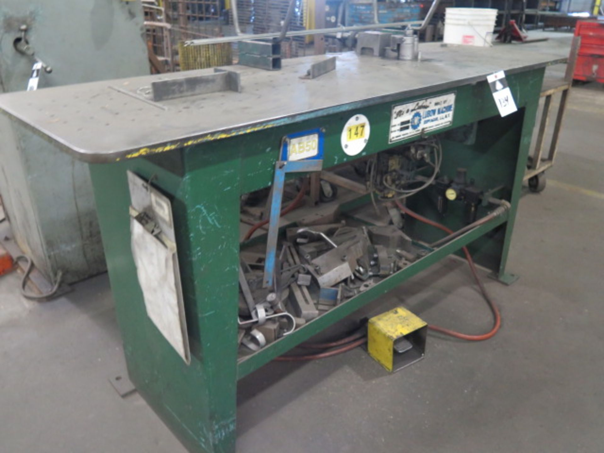 Lubow ML-10T Pneumatic Rotary Table Bender s/n 0776 w/ 24” x 72” Table (SOLD AS-IS - N0 WARRANTY) - Image 2 of 7