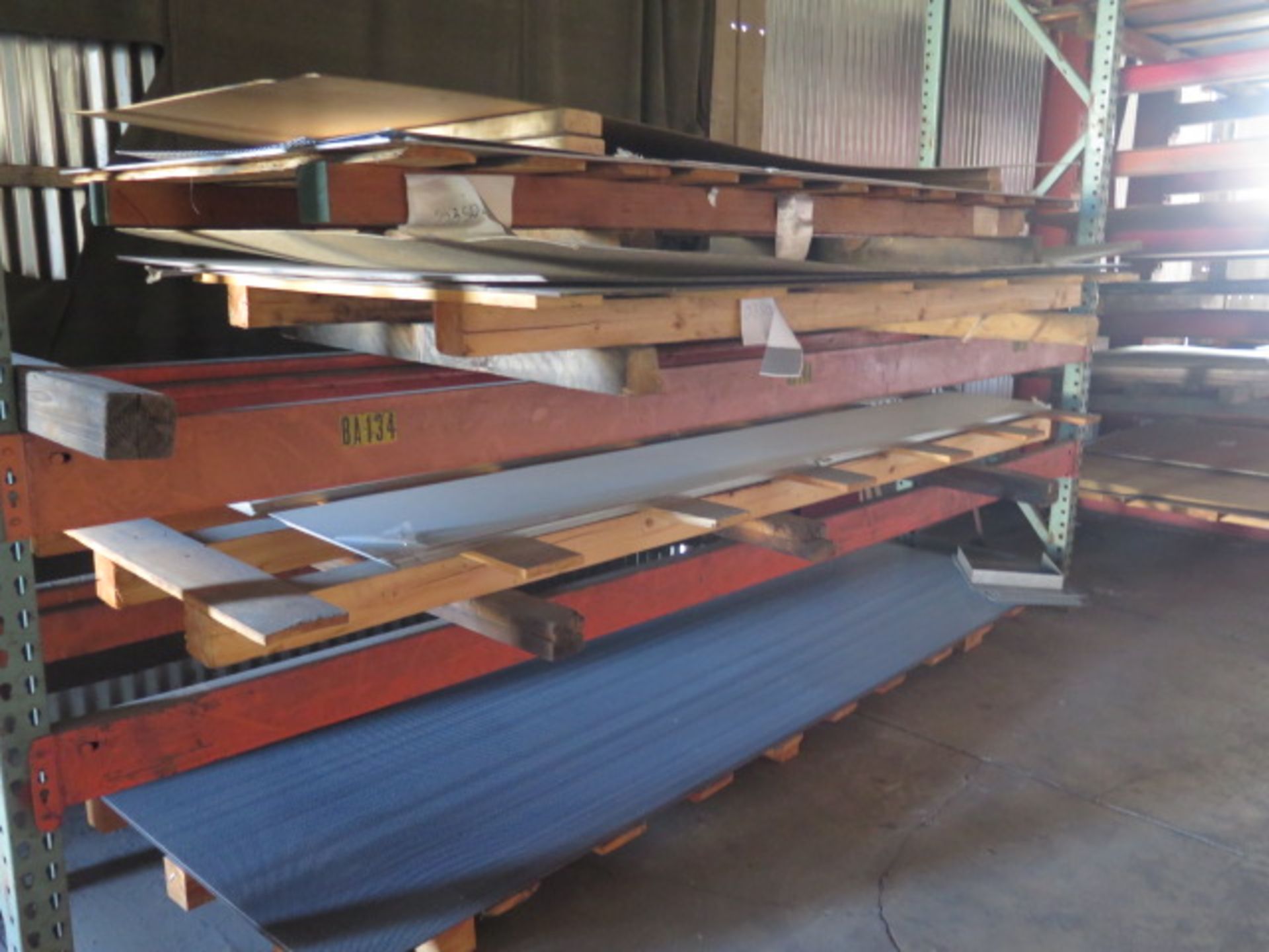 Raw Materials Aluminum, Stainless and Steel Sheet Stock w/ Cantilever Rack and Pallet Rack (SOLD AS - Image 11 of 14