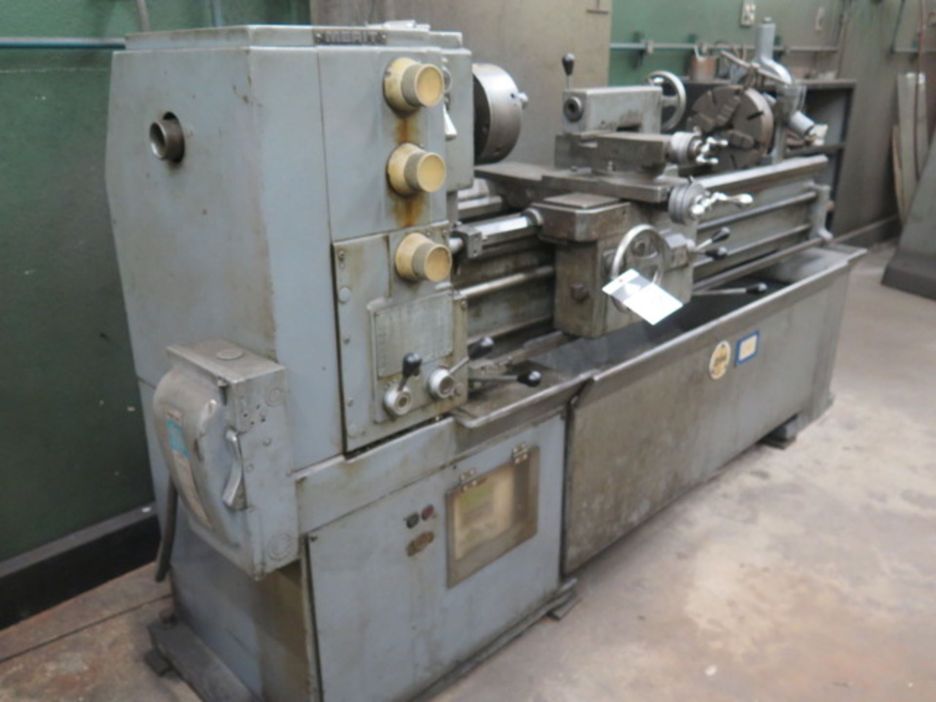 Merit 15" x 42" Lathe s/n 48752 w/ 30-1800 RPM, Inch Threading, Tailstock, Steady Rest, SOLD AS IS - Image 2 of 10