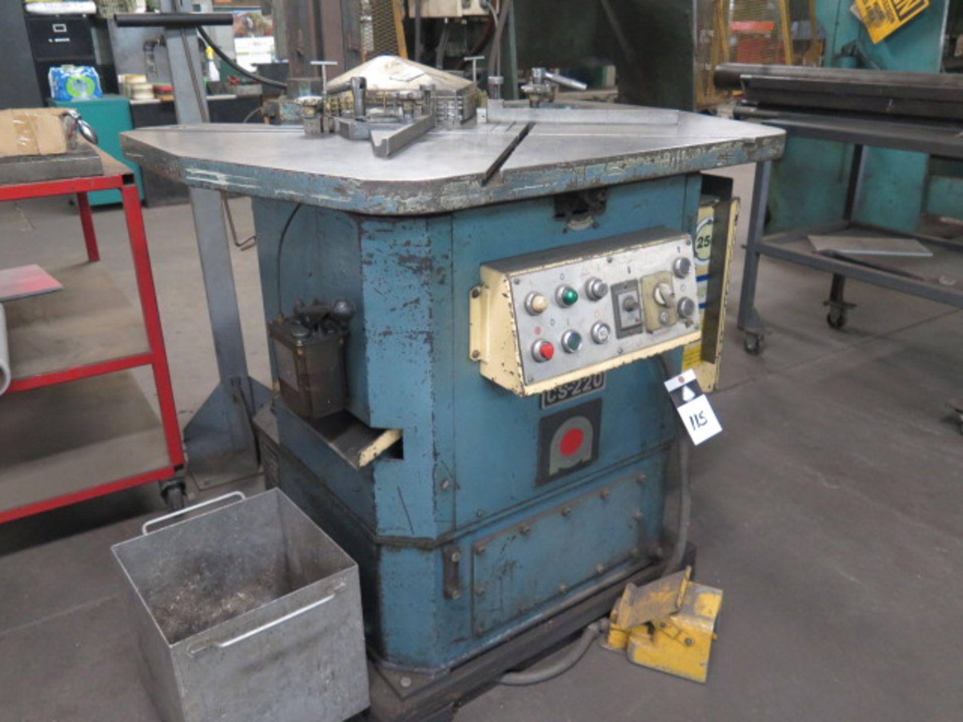 Amada CS-220 8 5/8” x 8 5/8” Power Corner Notcher s/n 544313 w/ 1/8” Cap, Fence System, SOLD AS-IS - Image 3 of 9