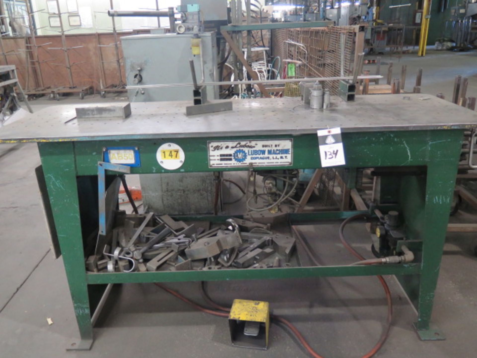 Lubow ML-10T Pneumatic Rotary Table Bender s/n 0776 w/ 24” x 72” Table (SOLD AS-IS - N0 WARRANTY)