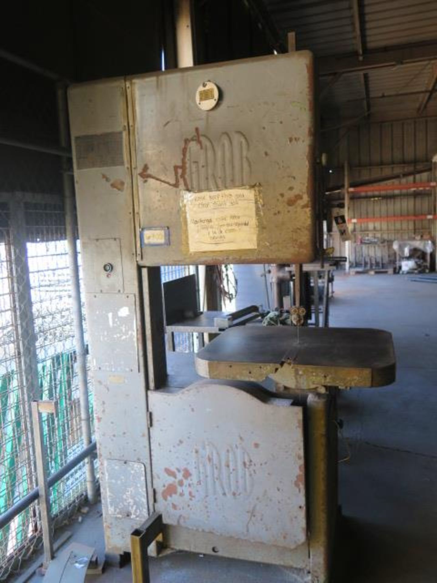 Grob NS24 24” Vertical Band Saw s/n 1519 (SOLD AS-IS - N0 WARRANTY)