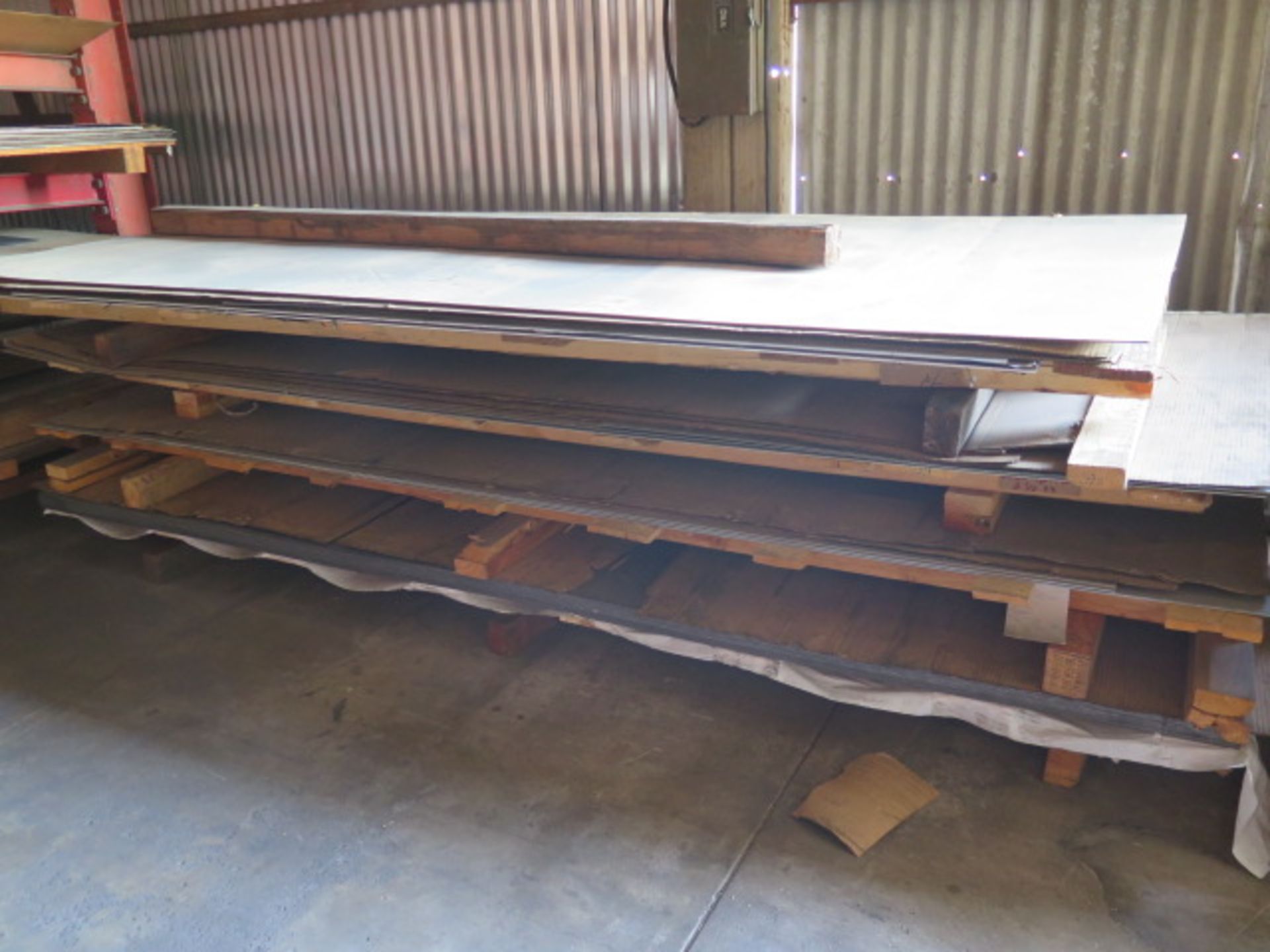 Raw Materials Aluminum, Stainless and Steel Sheet Stock w/ Cantilever Rack and Pallet Rack (SOLD AS - Image 2 of 14