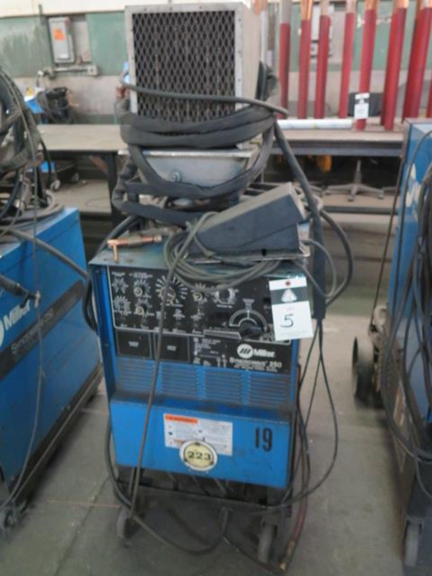 Miller Syncrowave 250 CC-AC/DC Arc Welding Power Source s/n KF945407 w/ Cart SOLD AS-IS
