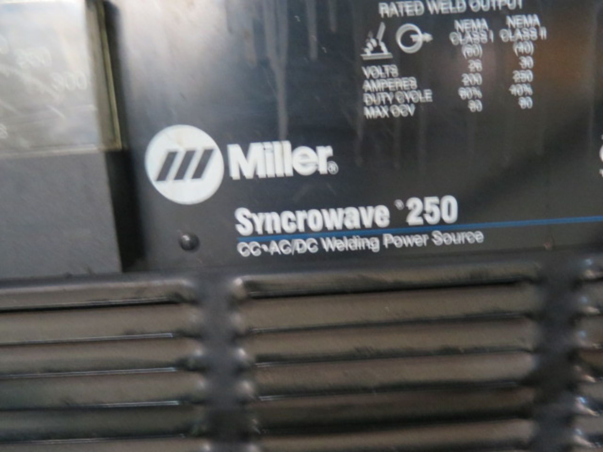 Miller Syncrowave 250 CC-AC/DC Arc Welding Power Source s/n KK257806. w/Cooler Cart SOLD AS-IS - Image 8 of 8