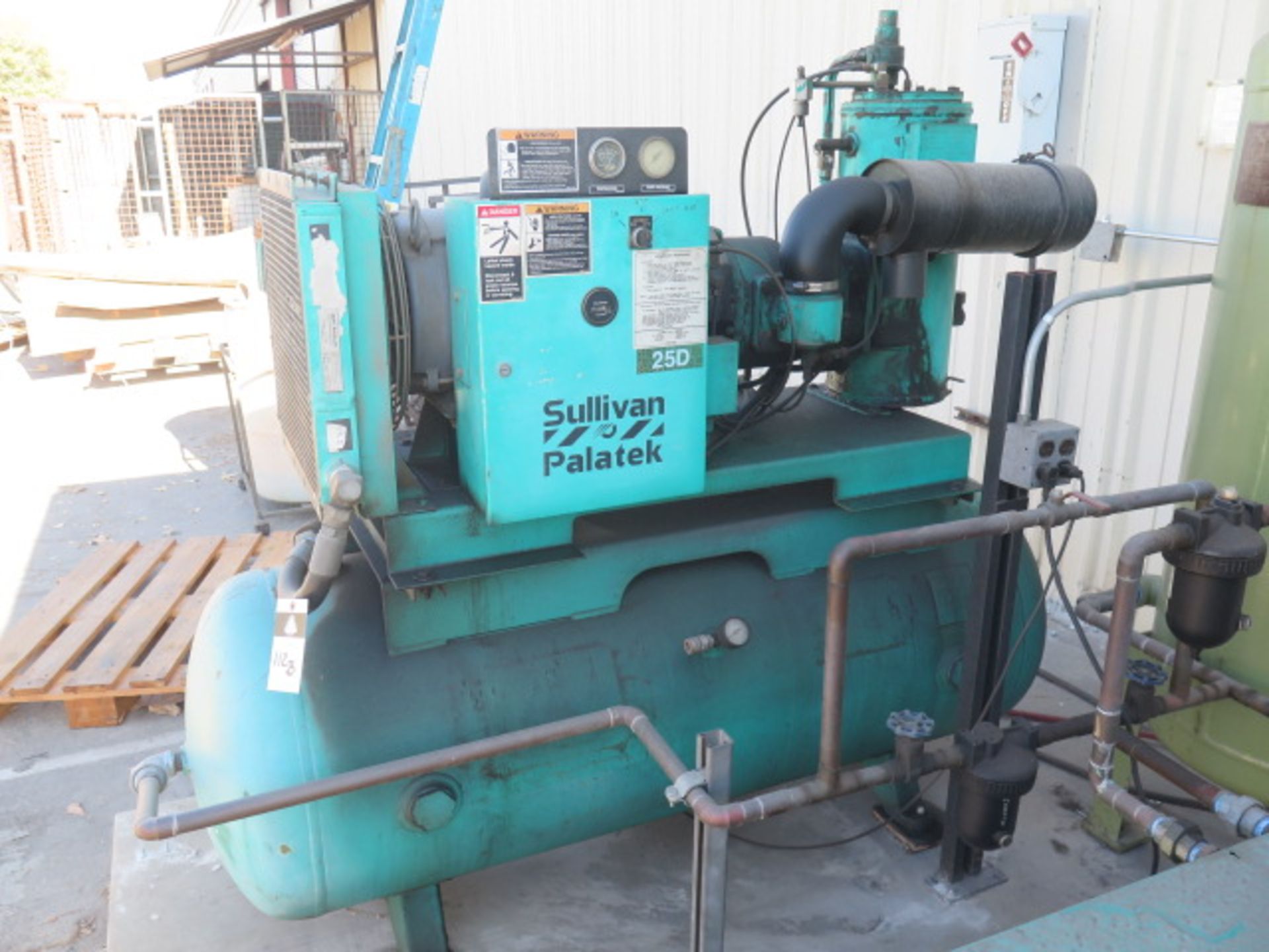 Sullivan Palatek 25D 25Hp Rotary Vane Air Compressor w/ Precooler, 19,058 Hours, SOLD AS IS - Image 2 of 9