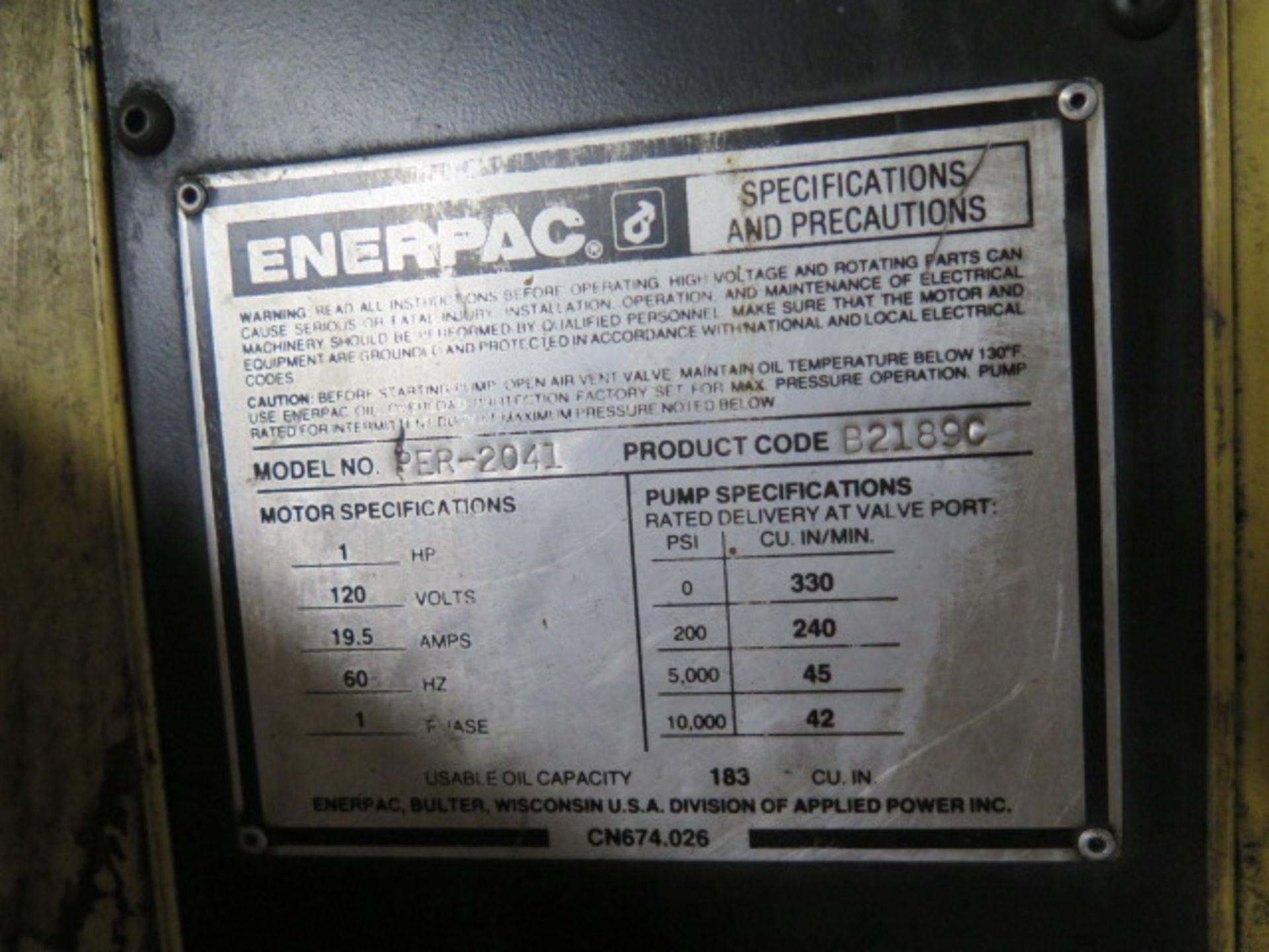 Enerpac Hydraulic Bender w/ Enerpac Program Controls (SOLD AS-IS - N0 WARRANTY) - Image 8 of 8