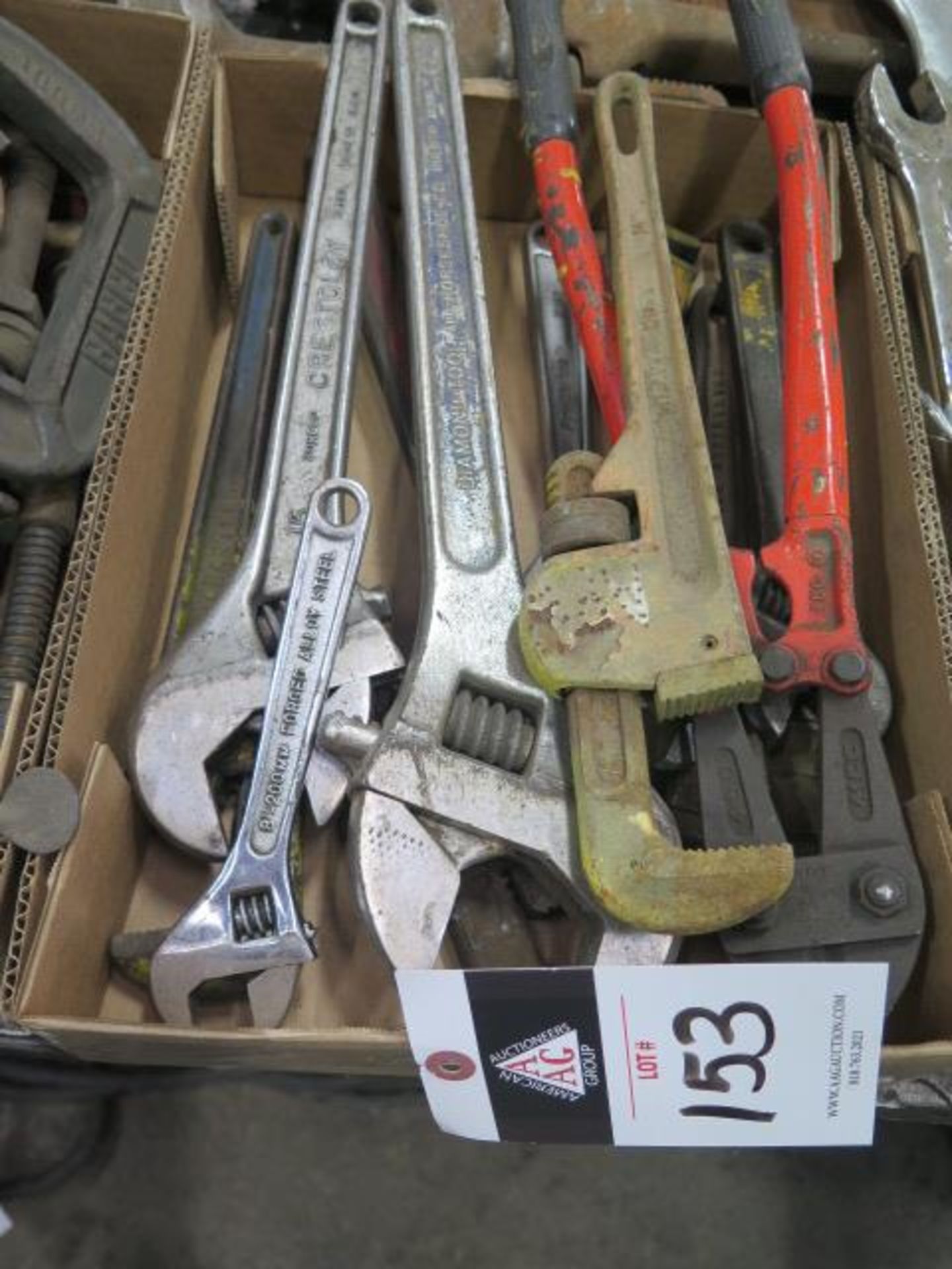 Pipe Wrenches and Adjustable Wrenches (SOLD AS-IS - NO WARRANTY)