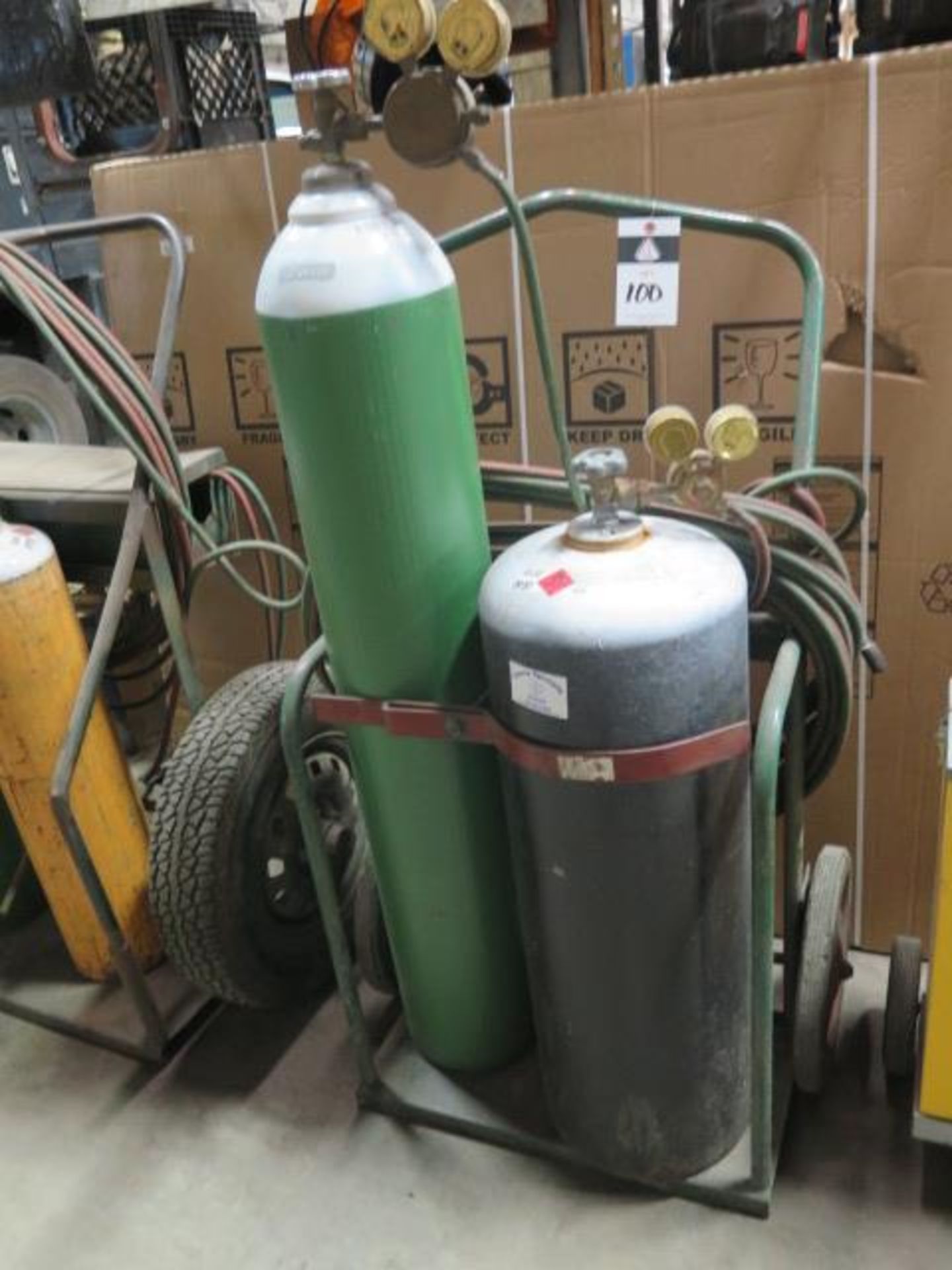 Welding Torch Cart w/ Tanks and Acces (SOLD AS-IS - NO WARRANTY)