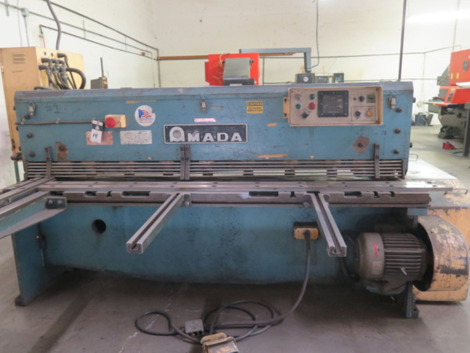 Amada M-204578" Power Shear s/n 2401174 w/ Amada Controls and Back Gage, 83" Squar Arm, SOLD AS IS - Image 2 of 12