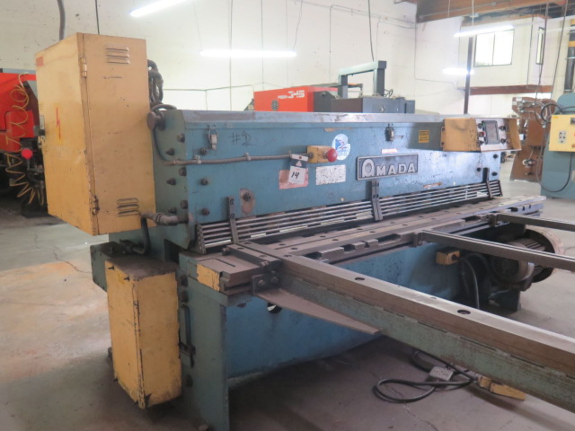 Amada M-204578" Power Shear s/n 2401174 w/ Amada Controls and Back Gage, 83" Squar Arm, SOLD AS IS - Image 4 of 12