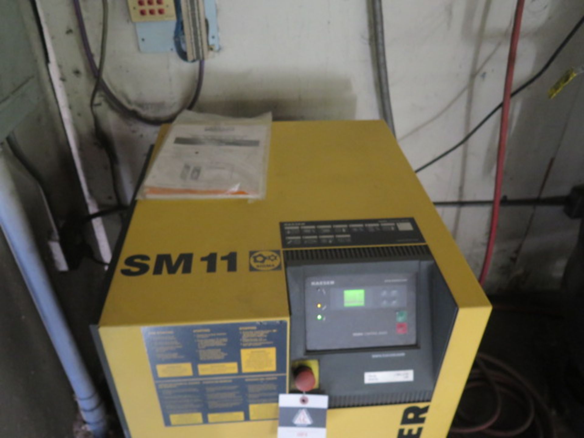 2006 Kaeser SM11 10Hp Rotary Air Compressor s/n 1220 w/ Dig Controls, 42 CFM @ 110 PSIG31,SOLD AS IS - Image 4 of 15